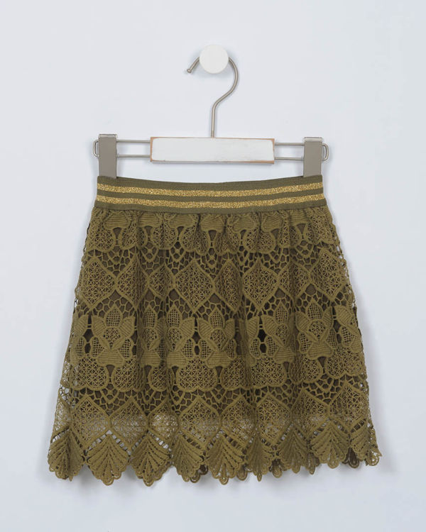 Picture of C2125 GIRLS LACE SKIRT WITH SILVER/GOLD WAISTBAND TOUCH